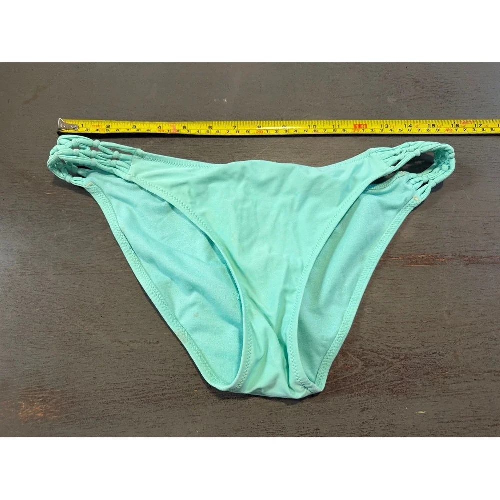 Rue Bleu by Rue21 Aqua Mint Green Macrame Braided Strappy Bikini Bottoms Large